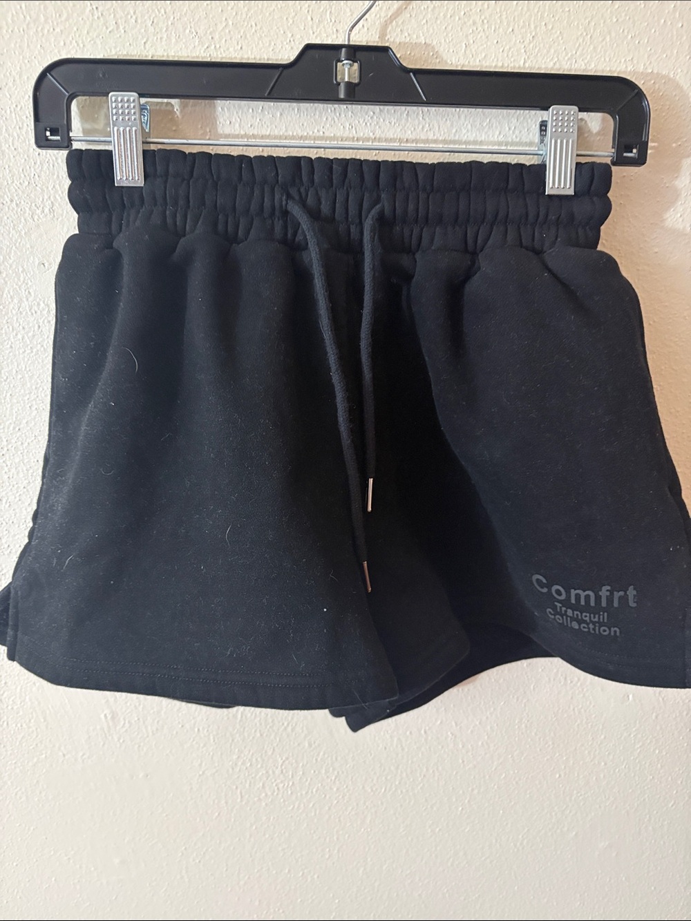 Tranquil Collection Comfort Women's Black Athletic Drawcord Shorts